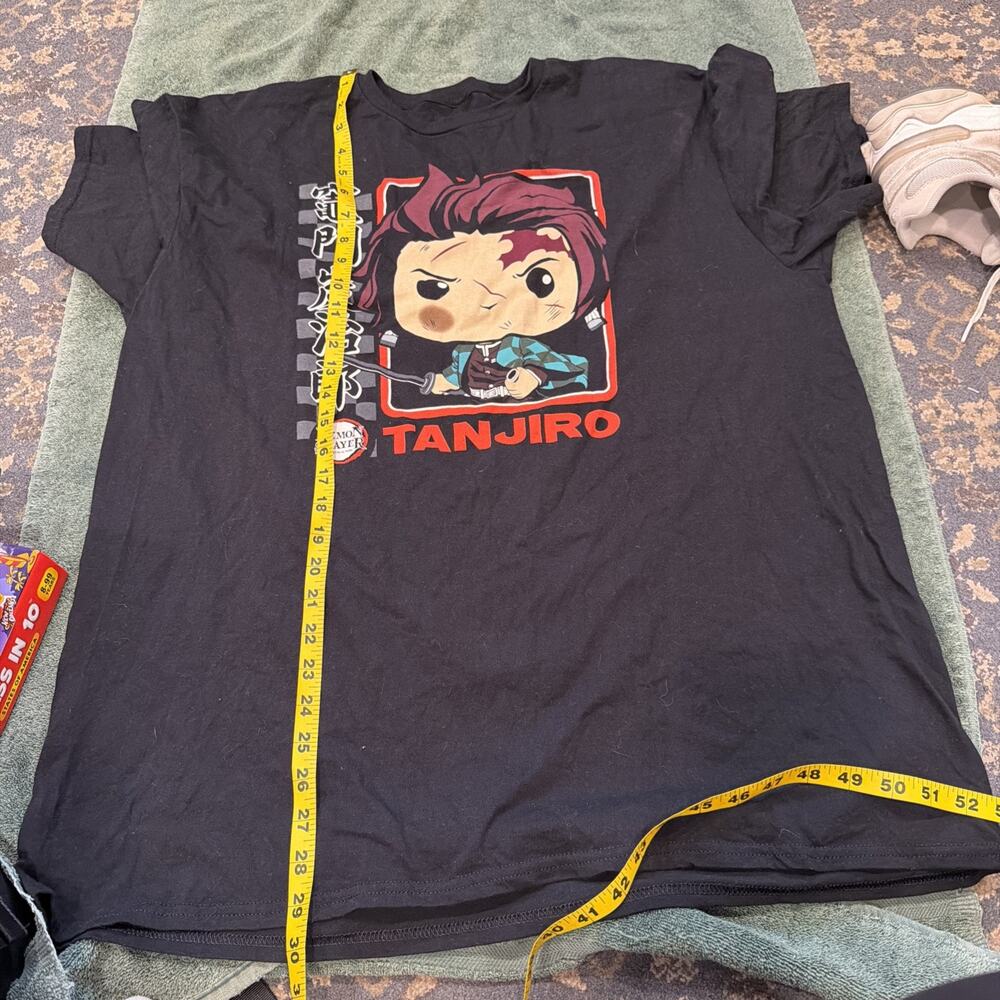 Funko POP Tees - Demon Slayer Tanjiro Black T Shirt size 2XL Perfect Used Cond